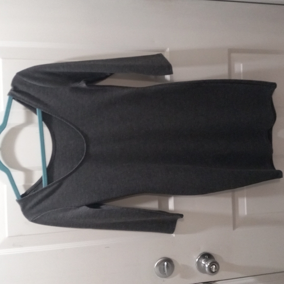 Forever 21. Grey Bodycon Dress w/low back - Picture 3 of 5
